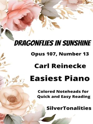 cover image of Dragonflies In Sunshine Easiest Piano Sheet Music with Colored Notation